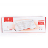 KEYBOARD GENUINE WIRED WITH MOUSE WHITE A/E | GN-KM2000WT